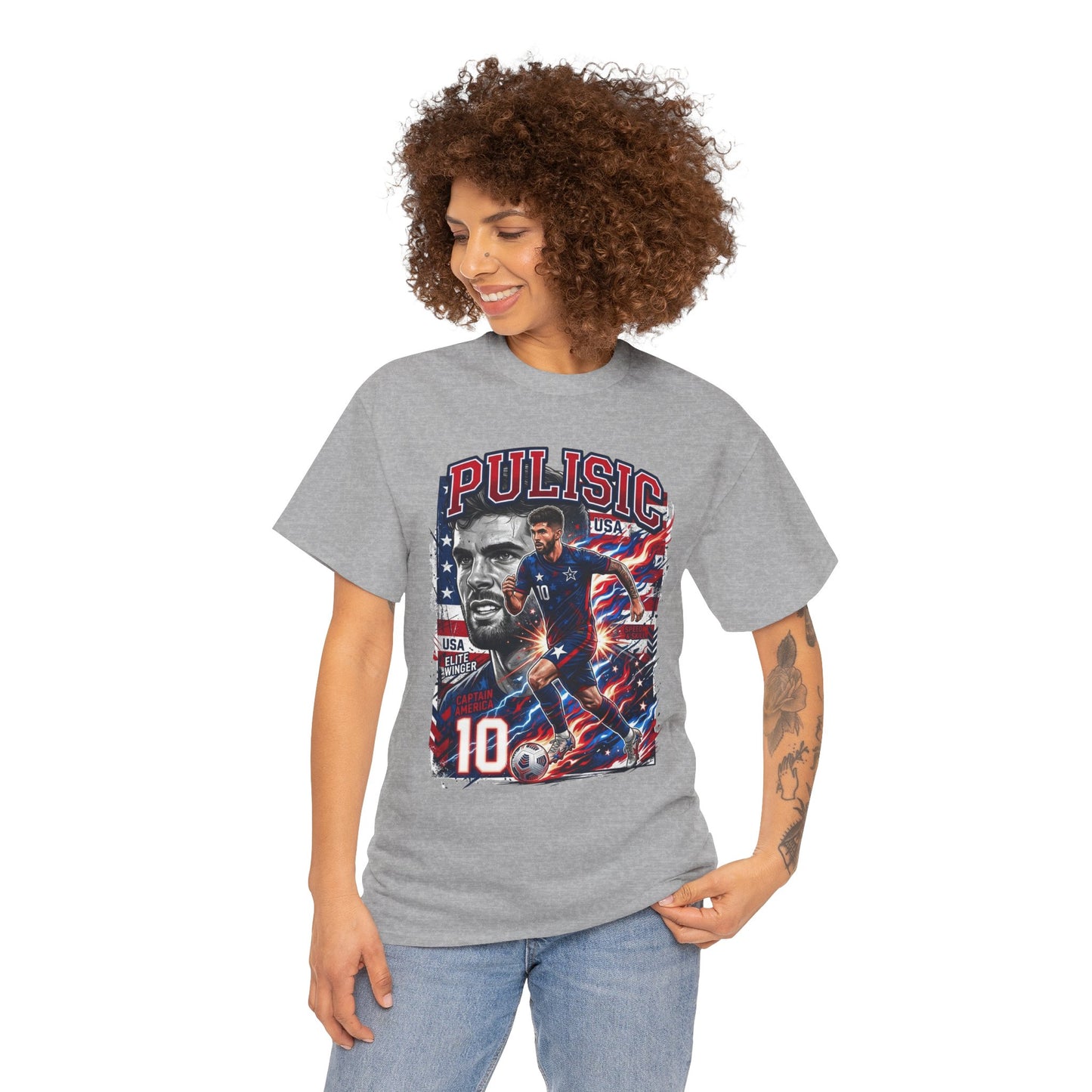 Pulisic #10 – Captain America’s Fire T-Shirt