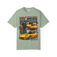 RX-7 FD3S Drift King T-Shirt — Yellow Mazda Sports Car Anime Streetwear