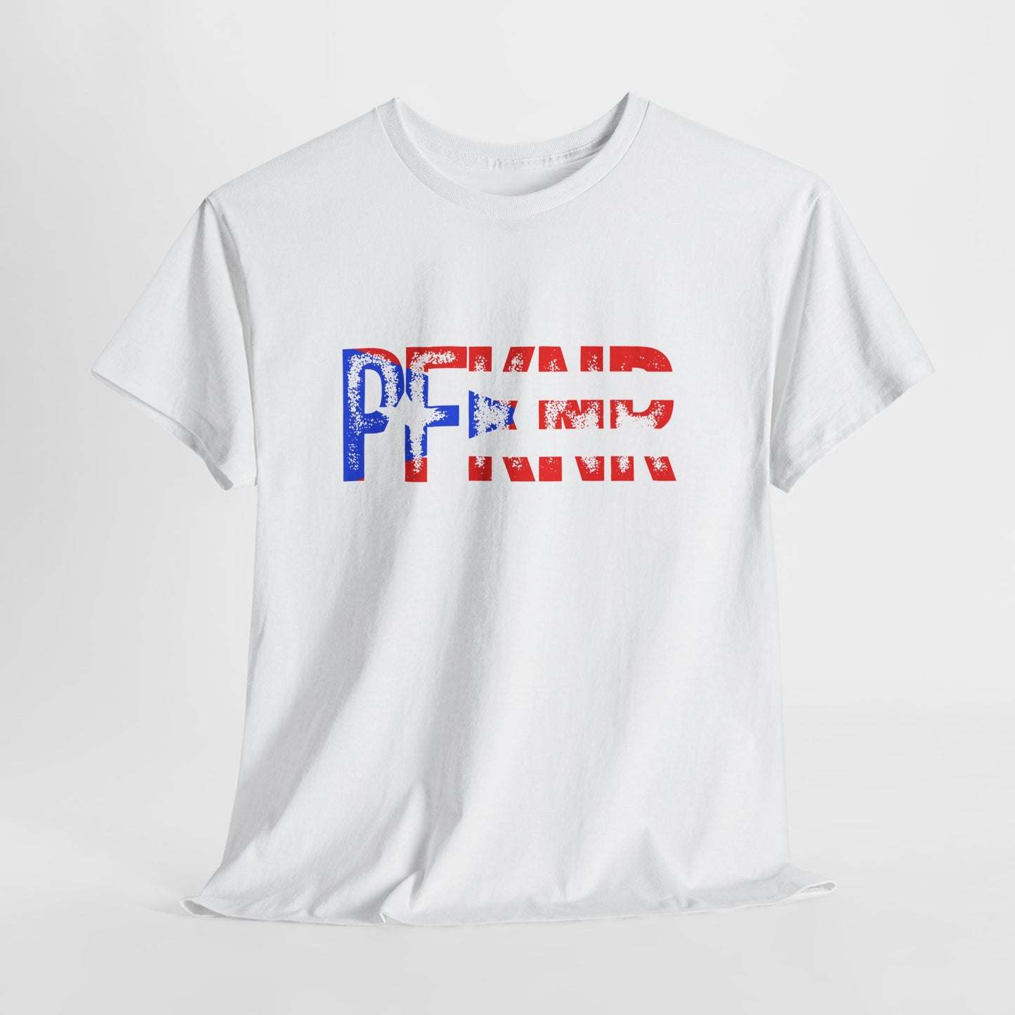 Patriotic 'PFW' Flag Graphic T-Shirt — Red White Blue Americana Tee