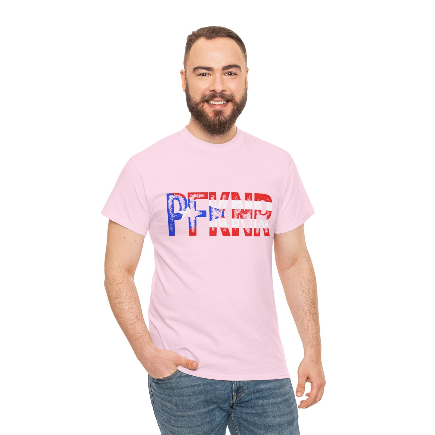 Patriotic 'PFW' Flag Graphic T-Shirt — Red White Blue Americana Tee