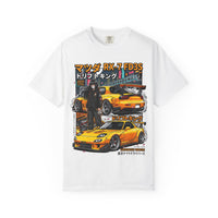 RX-7 FD3S Drift King T-Shirt — Yellow Mazda Sports Car Anime Streetwear