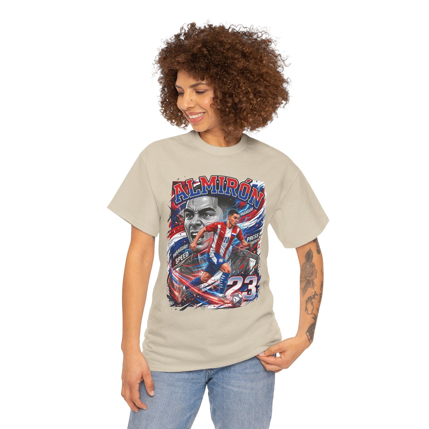Almirón #23 – Paraguay Speed & Press T-Shirt