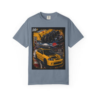 Street Racing Honda Civic T-Shirt — Yellow JDM Car Graphic Tee