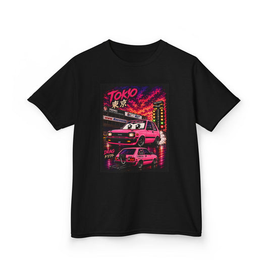 Kids Tee — Neon Tokyo Drag Graphic ("Tokyo")