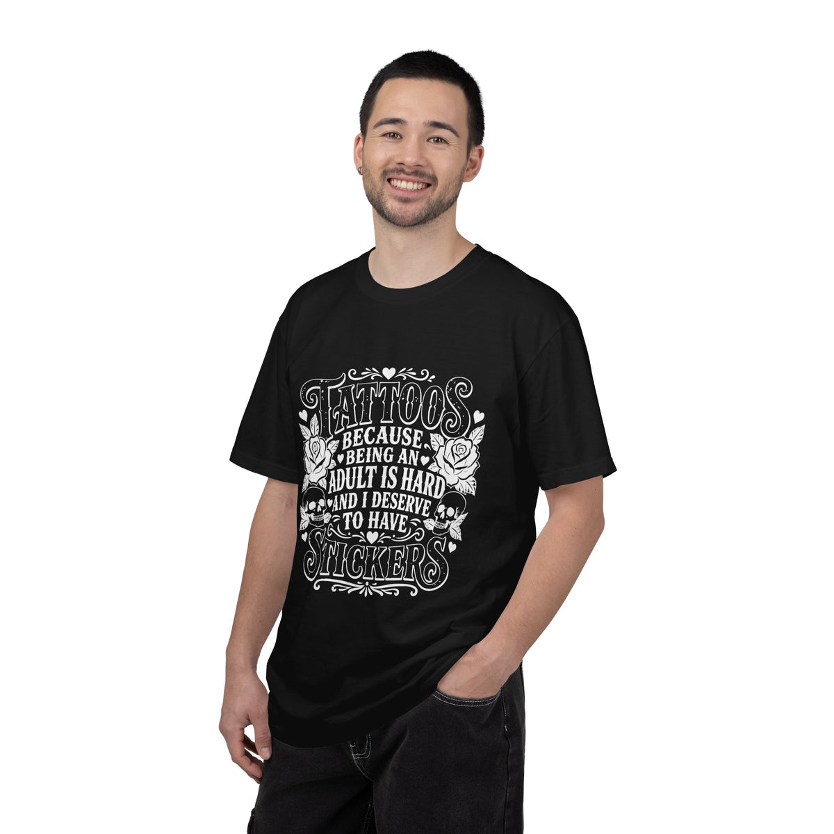 "Tattoos: Because Being An Adult Is Hard And I Deserve To Have Stickers" Vintage Tattoo Tee
