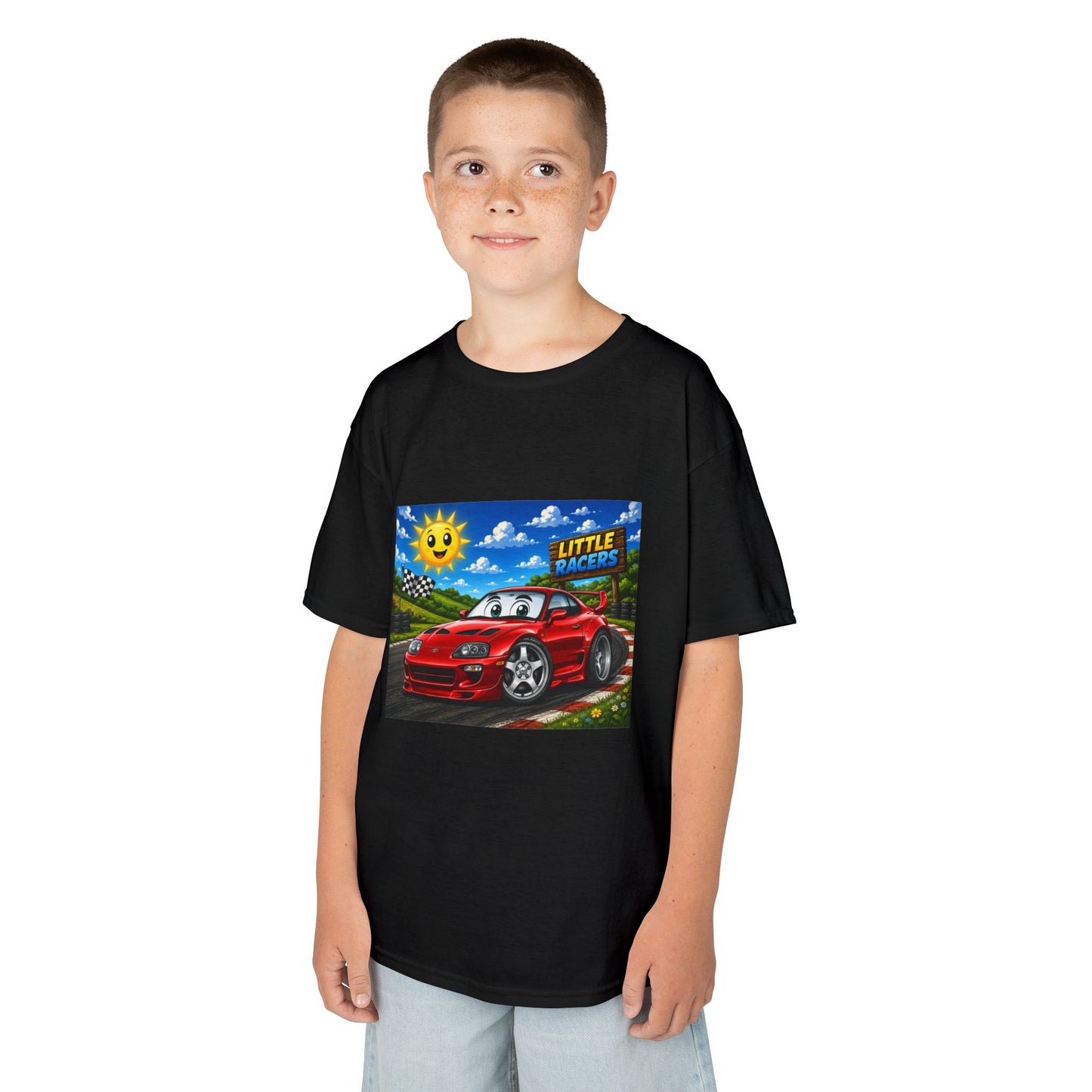 Kids Race Car Tee – 'Little Racer' Red Supra Kid's T‑Shirt