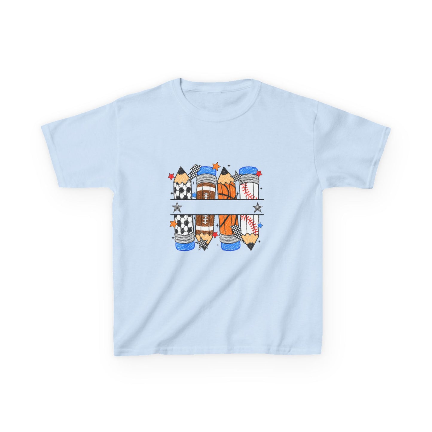 School Days Sports & Creativity Kids T-Shirt – Back to School Pencil Design