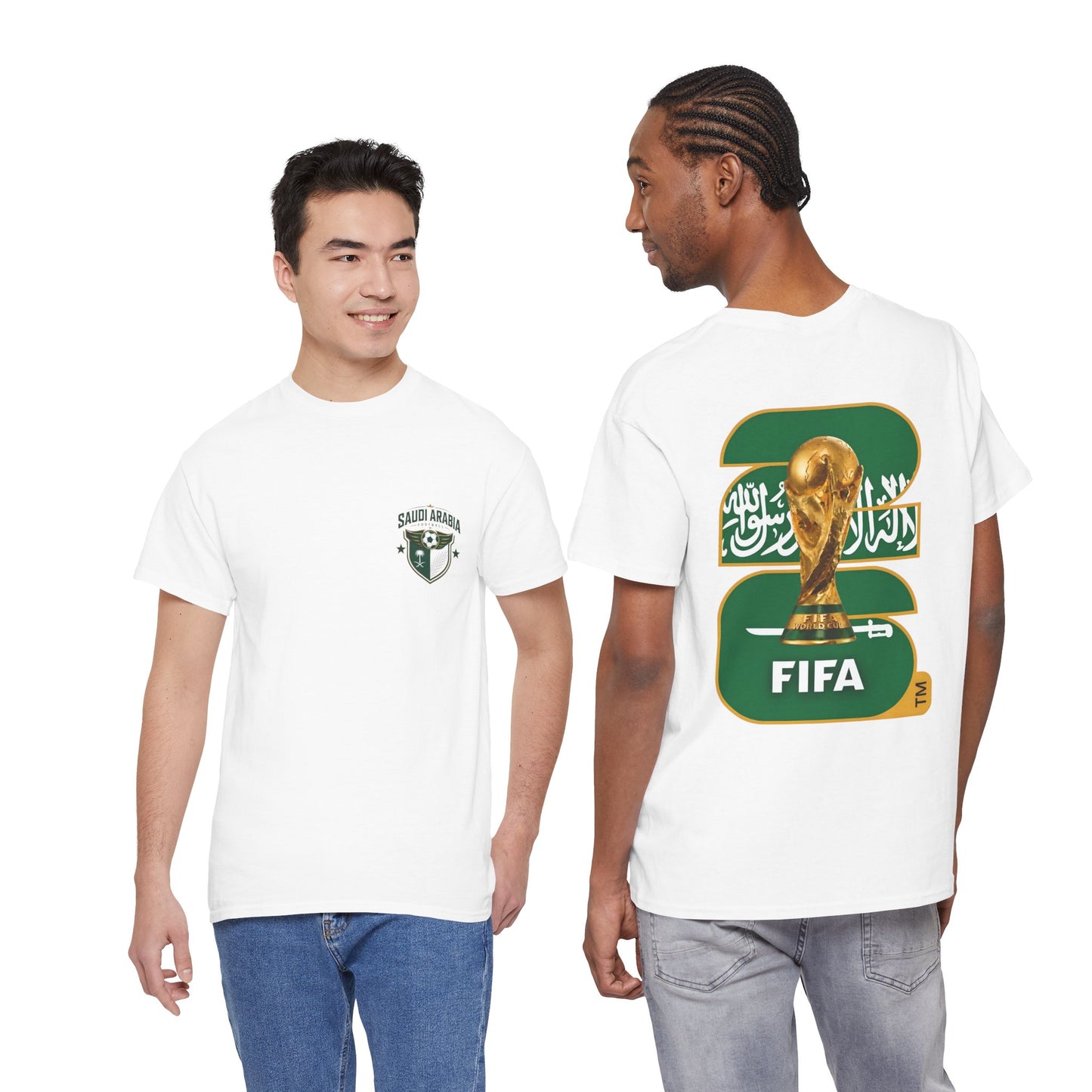 Saudi Arabia 2026 FIFA World Cup Fan Edition – Front Crest & Championship Back Graphic T‑Shirt