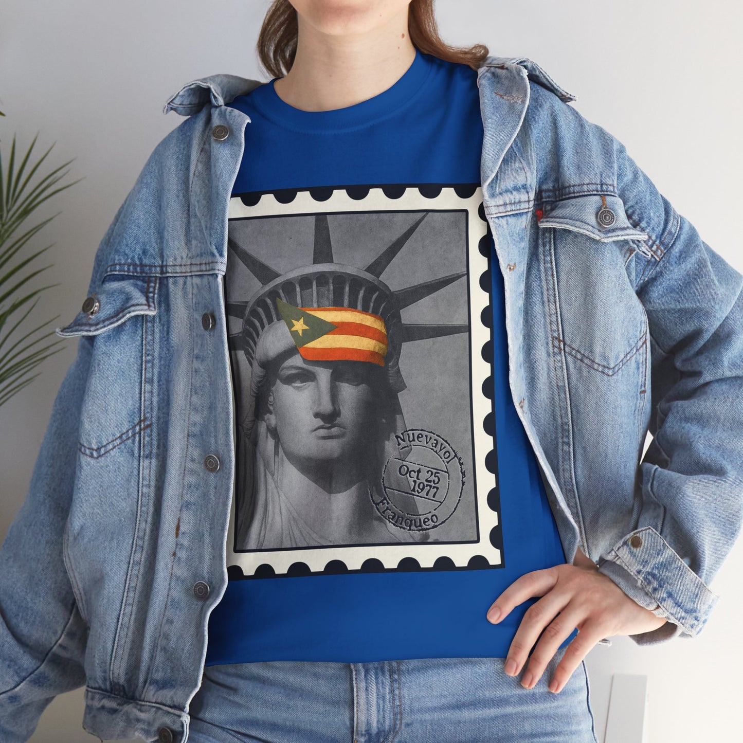 Statue of Liberty Protest Tee — "Liberty Under Protest" Puerto Rican Heritage Shirt
