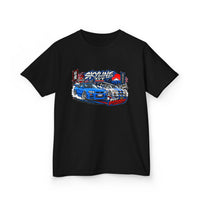 Kids Skyline Racecar T‑Shirt – Blue JDM Drift Design