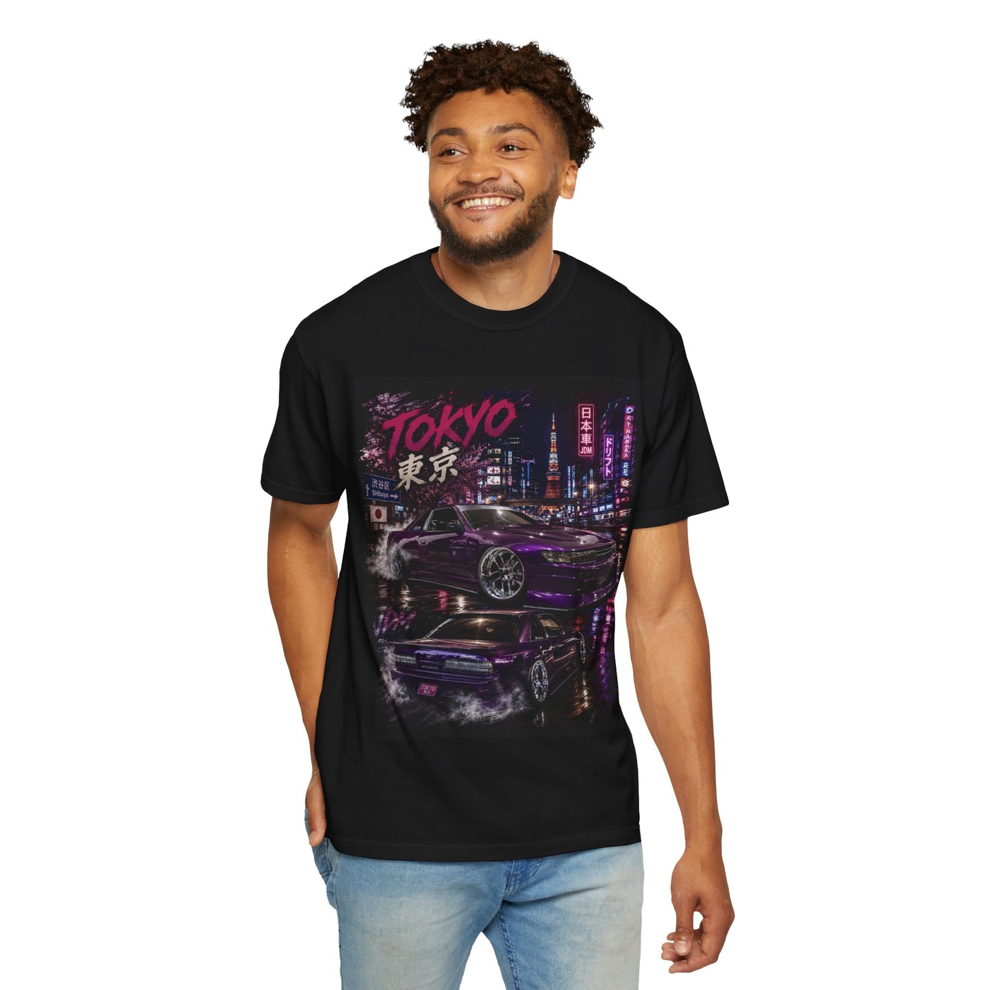 Tokyo Nightstreet Car T-Shirt — Neon JDM Retro Racing Tee