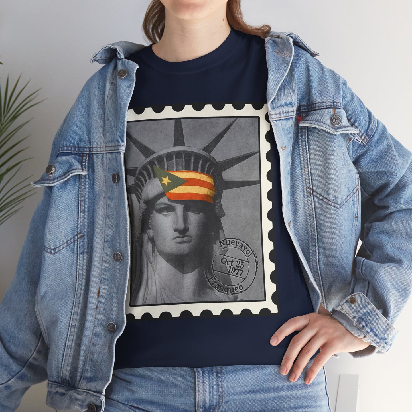 Statue of Liberty Protest Tee — "Liberty Under Protest" Puerto Rican Heritage Shirt