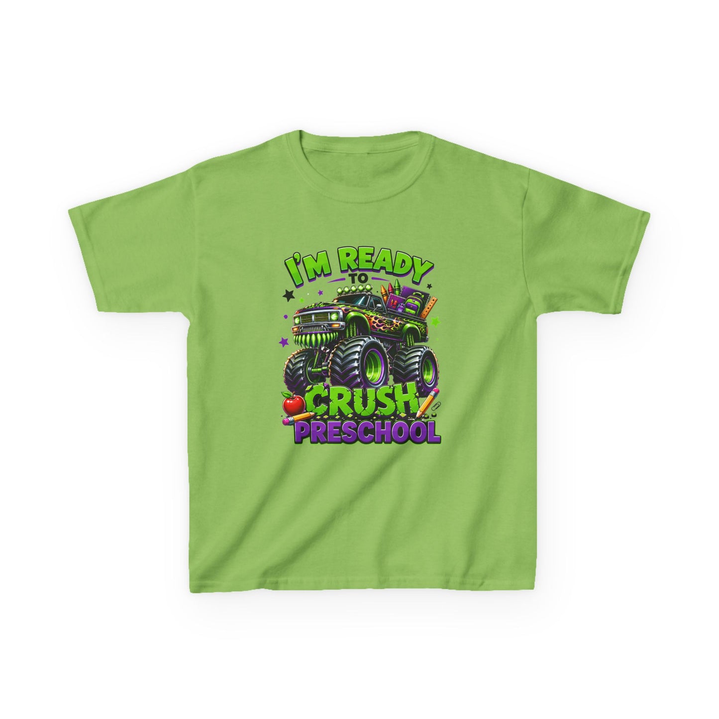 I’m Ready to Crush Preschool Monster Truck Kids T-Shirt – Back to School Tee