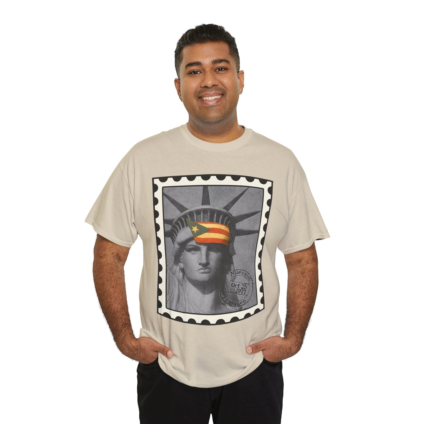 Statue of Liberty Protest Tee — "Liberty Under Protest" Puerto Rican Heritage Shirt