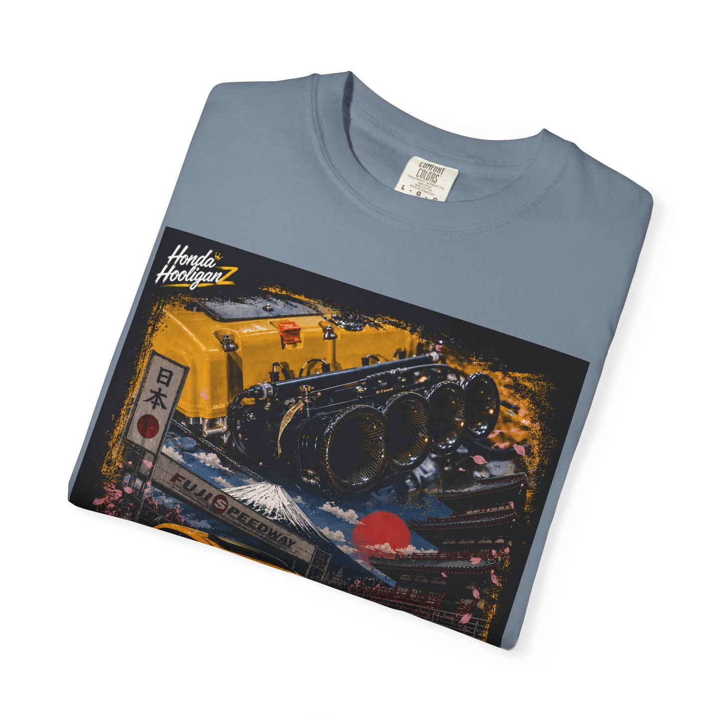 Street Racing Honda Civic T-Shirt — Yellow JDM Car Graphic Tee