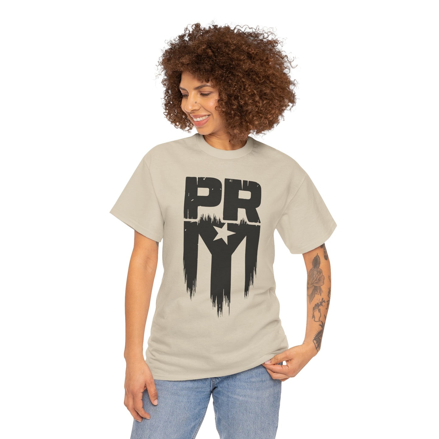 PR Mi Gente Puerto Rico Tee — Bold Black & White Boricua Pride
