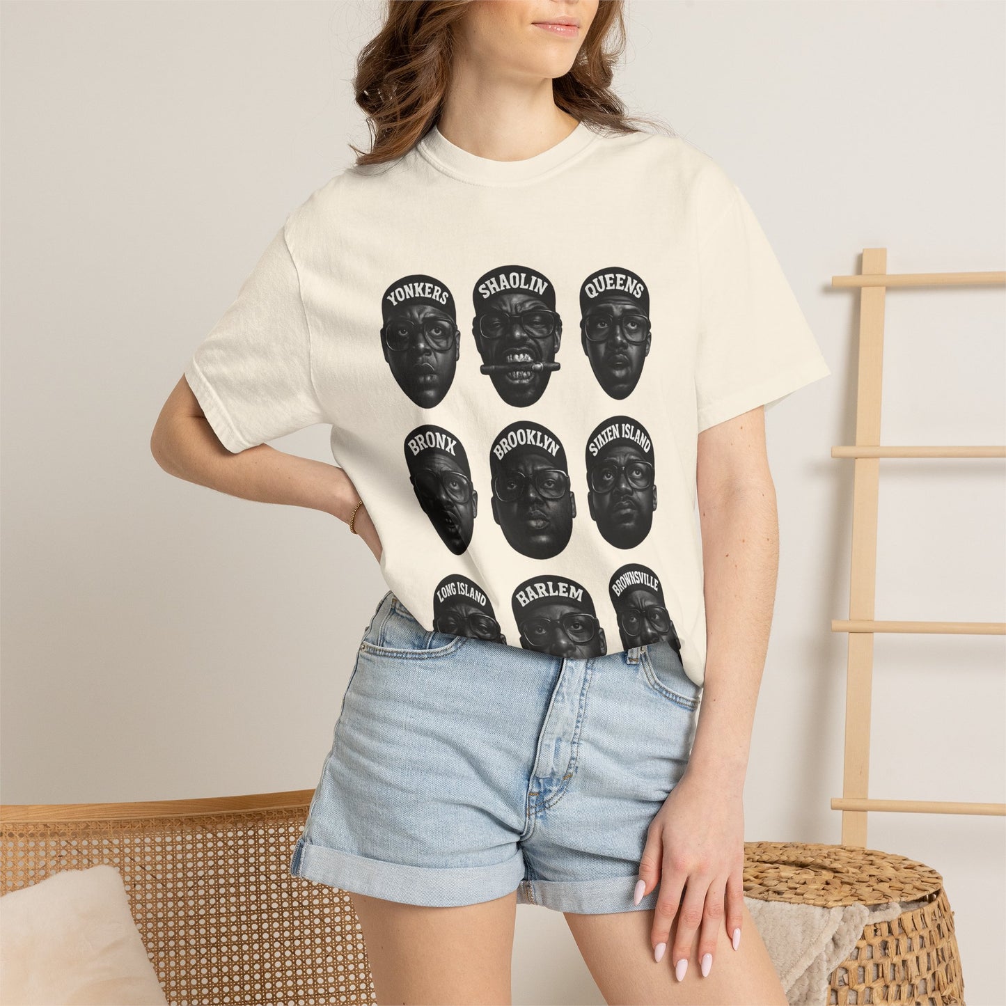 Hip-Hop Legends – Nine Icons of New York Rap | Black & White Tribute Tee