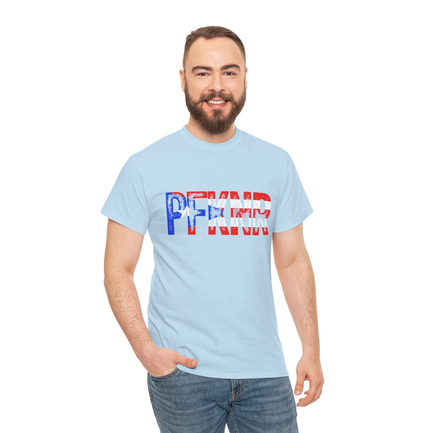 Patriotic 'PFW' Flag Graphic T-Shirt — Red White Blue Americana Tee