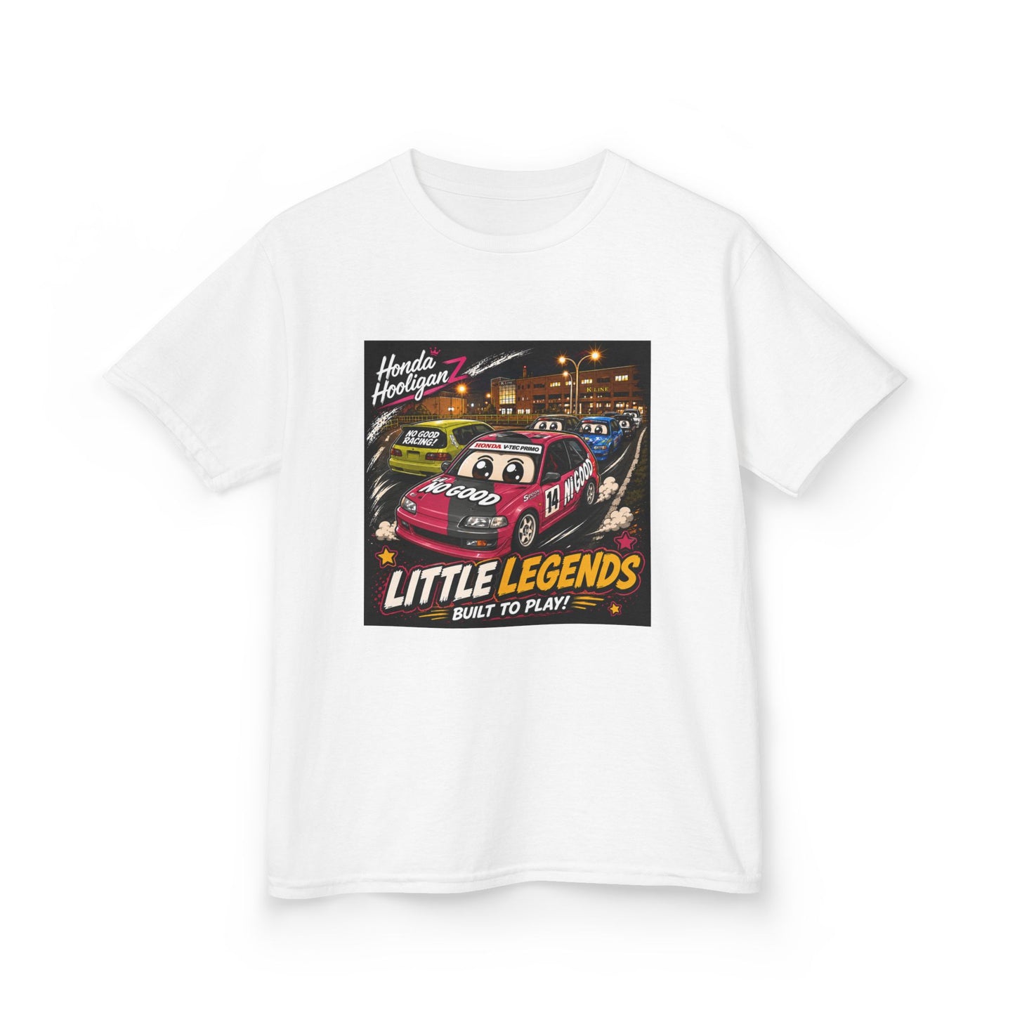Kids Tee — 'Little Legends: Built to Play' Vintage Race Car Graphic
