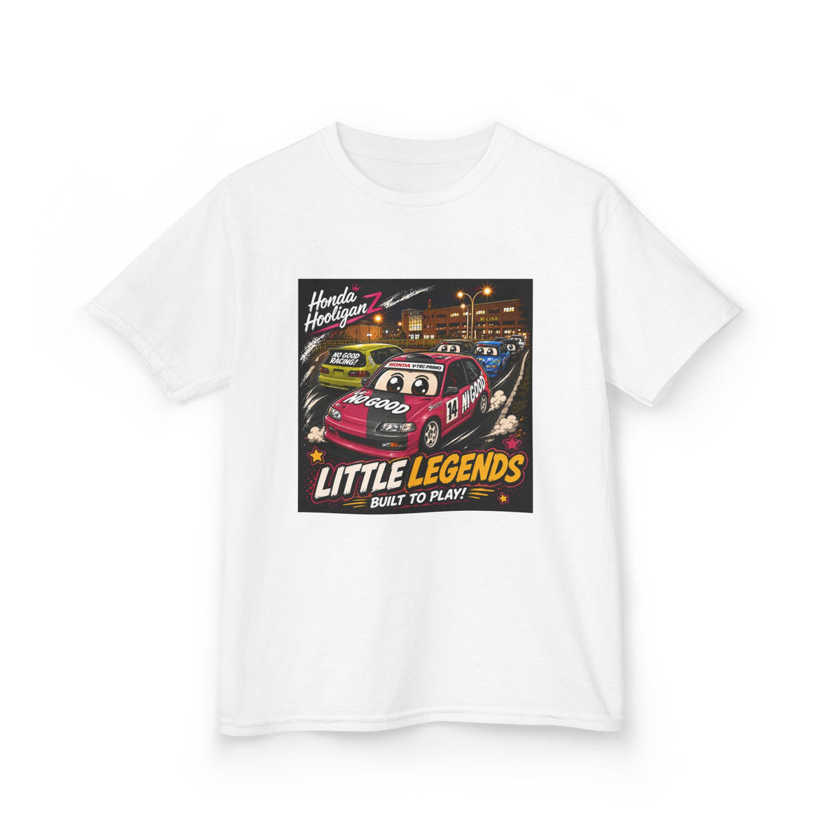 Kids Tee — 'Little Legends: Built to Play' Vintage Race Car Graphic