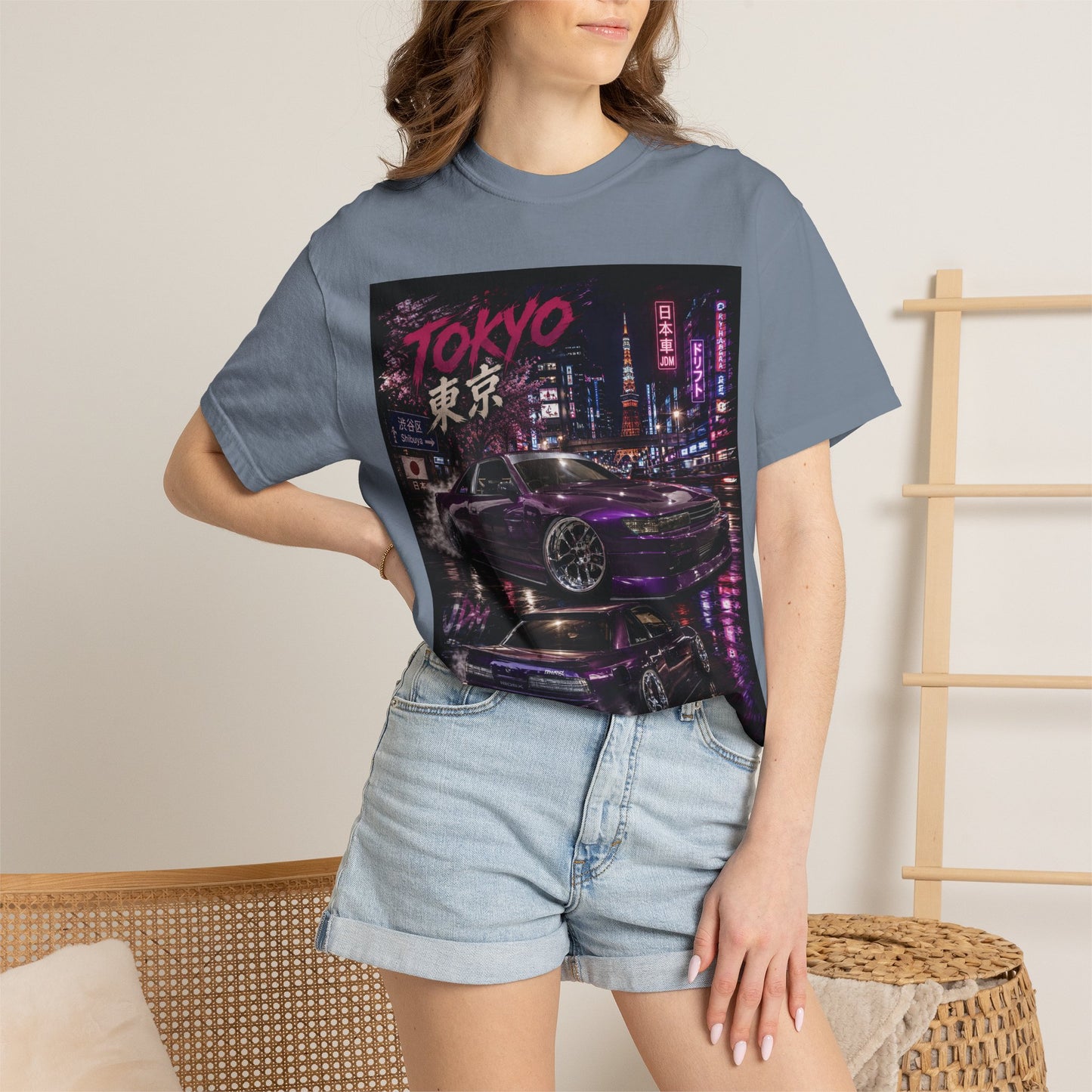 Tokyo Nightstreet Car T-Shirt — Neon JDM Retro Racing Tee