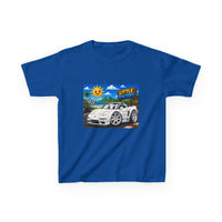 Kids Racing Car T‑Shirt — 'Little Racers' White NSX Graphic Tee
