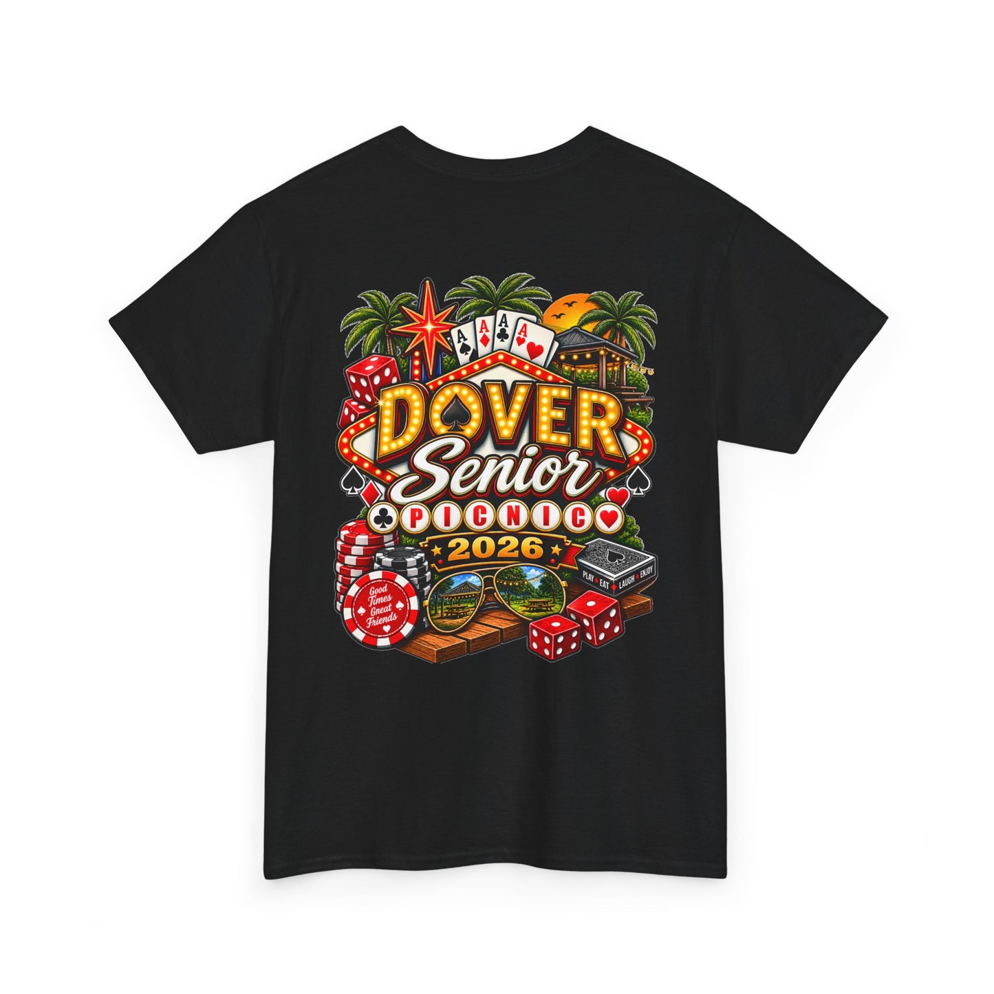Dover Senior Picnic 2026 – Vegas Nights Casino-Inspired Event T-Shirt