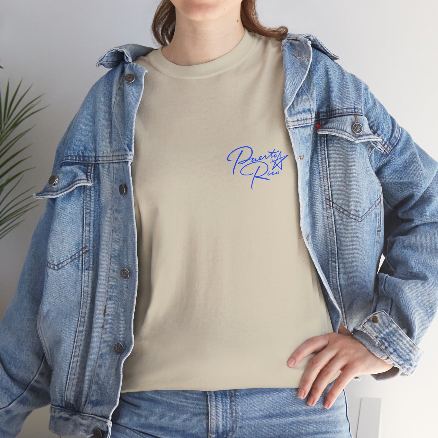 Puerto Rico Streets Tee — Handwritten Logo & Old San Juan Back Illustration