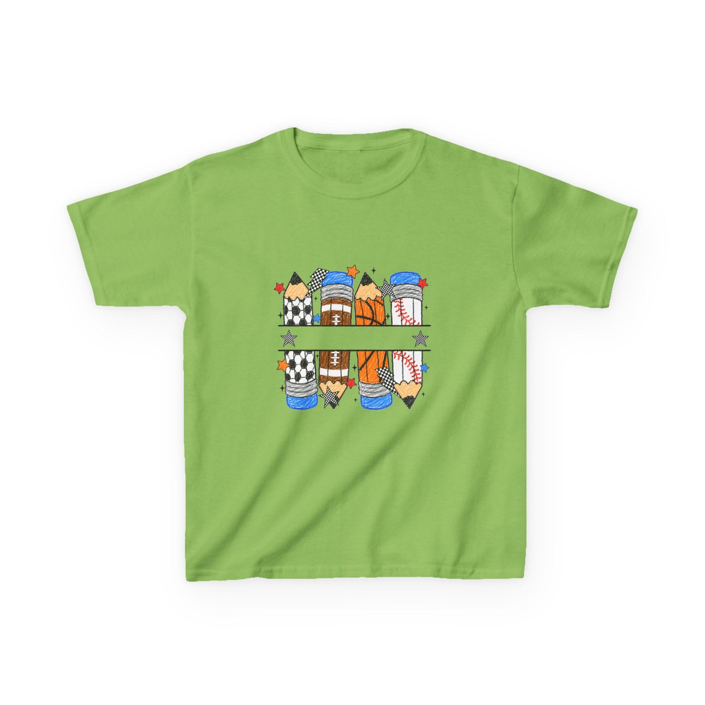 School Days Sports & Creativity Kids T-Shirt – Back to School Pencil Design