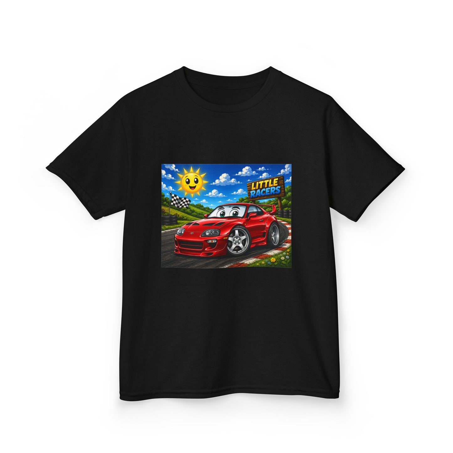 Kids Race Car Tee – 'Little Racer' Red Supra Kid's T‑Shirt