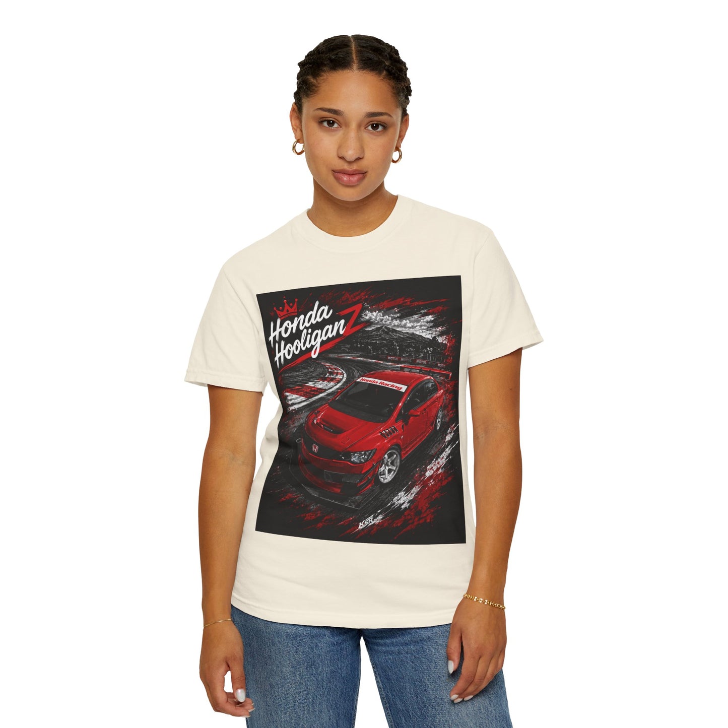 Honda HooliganZ T-Shirt — Red Sports Car Racing Graphic Tee